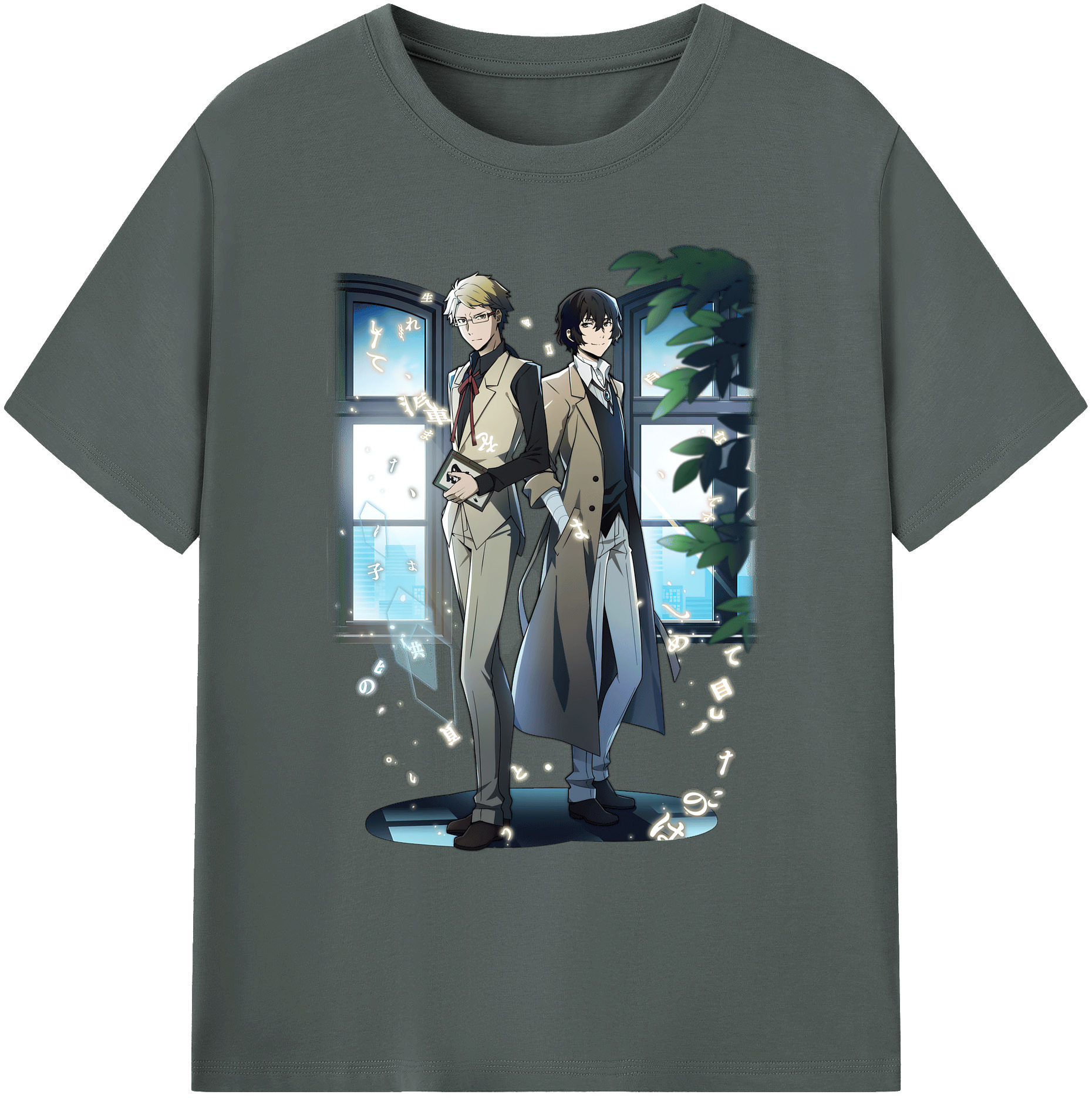 （画像用） 文豪ストレイドッグス Bungo Stray Dogs 綿100％ メンズ半袖Tシャツ｜肌触りやわらか＆通気性